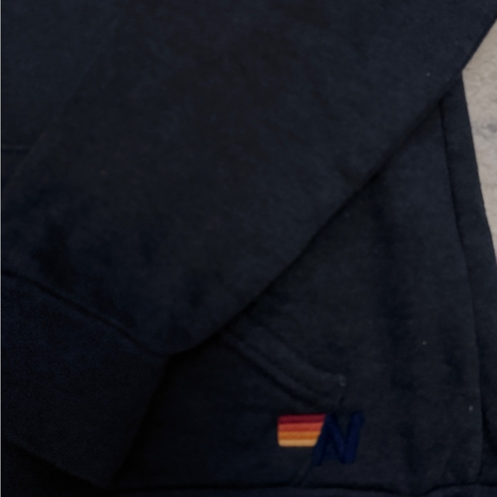 Aviator Nation Black Hoodie with Gold Smiley - Picture 6 of 7